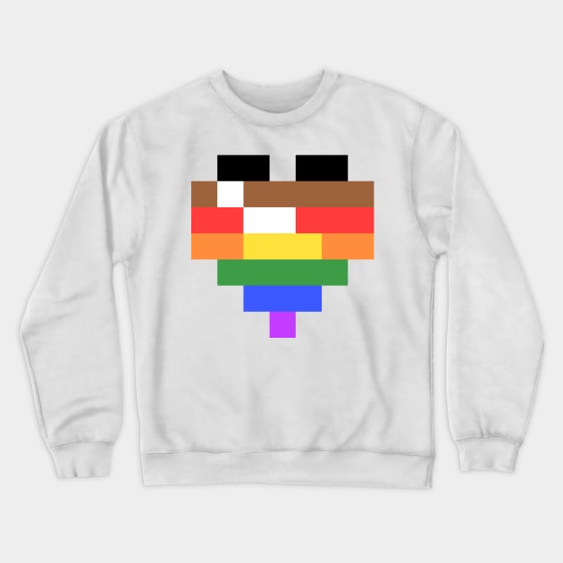 Pixel Heart - LGBT+ Pride Crewneck Sweatshirt by MintyMiamice